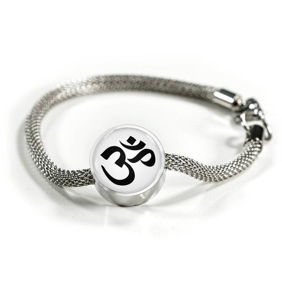 Pulsera y Charm - Om Blanco