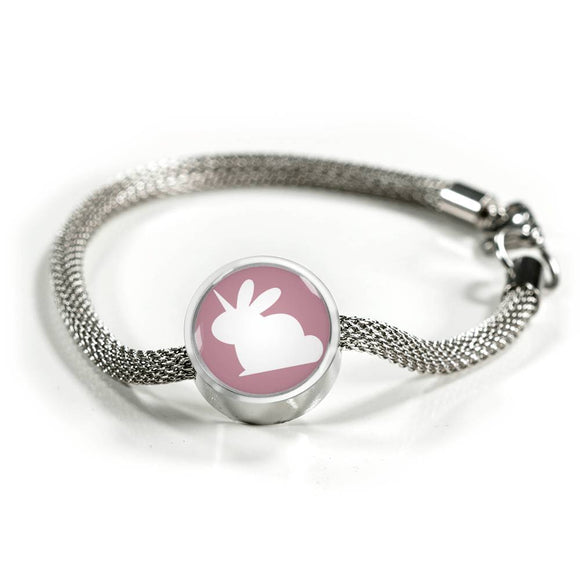 Conecornio logo Pulsera y Charm Rosa