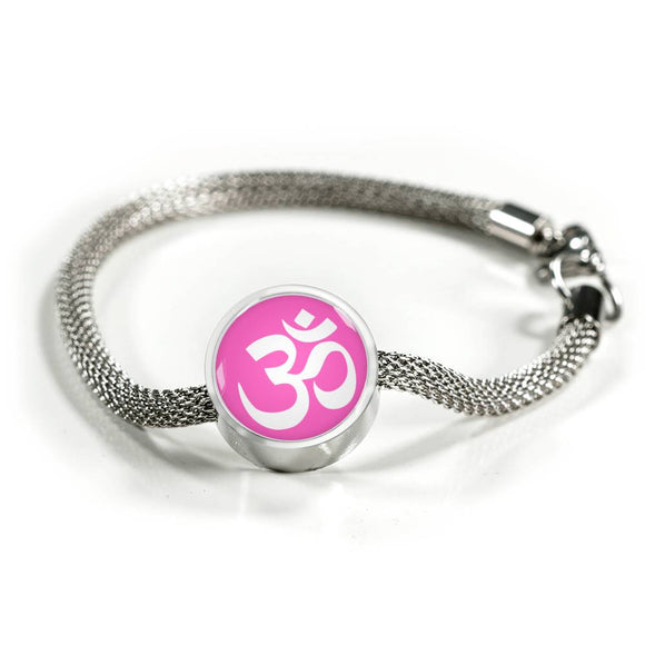 Pulsera y Charm - Om Rosa