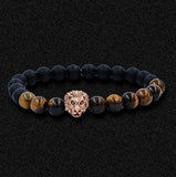 Pulsera Unisex Cuentas de Ágata León Tíbet