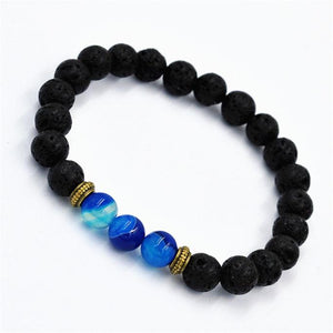 Women Men Bracelet Lion Elastic Beaded Bracelet Tibet Charm Bracelets BU