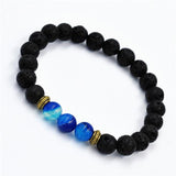 Women Men Bracelet Lion Elastic Beaded Bracelet Tibet Charm Bracelets BU