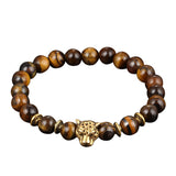 Obsidian Bracelet Buddha Head Gold Bracelet Lava Stone Bead Bracelets