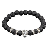 Obsidian Bracelet Buddha Head Gold Bracelet Lava Stone Bead Bracelets