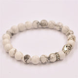 Bracelet Silver Buddha Elastic Beaded Bracelet Tibet Charm Bracelets BK