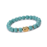 Pulsera Unisex Cuentas de Aleación Turquesa Buda