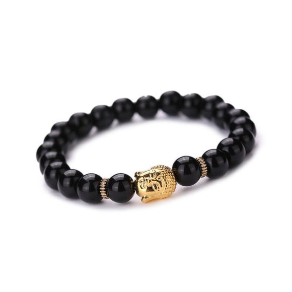 Pulsera Unisex Cuentas de Piedra Buda