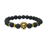 Pulsera Unisex Cuentas de Piedra León Buda