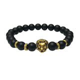 Pulsera Unisex Cuentas de Piedra León Buda